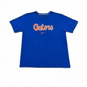 Nike Blue Tee with Orange Florida Gators College Logo